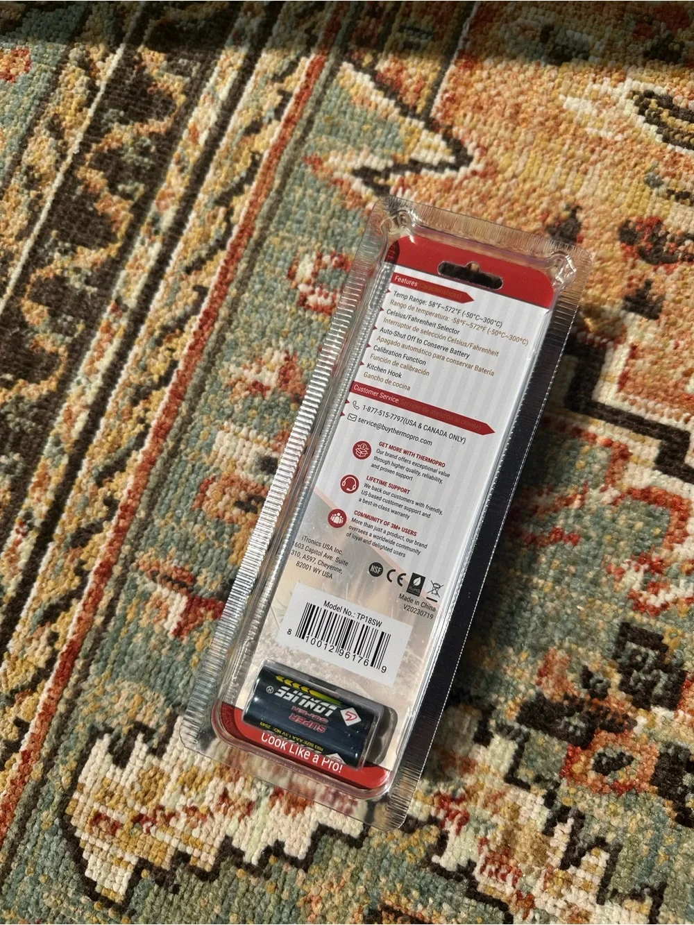ThermoPro - Fast Digital Instant Read Meat Thermometer - Red